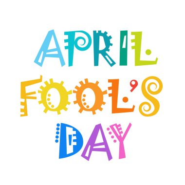 İlk Nisan aptal gün mutlu tatil tebrik kartı