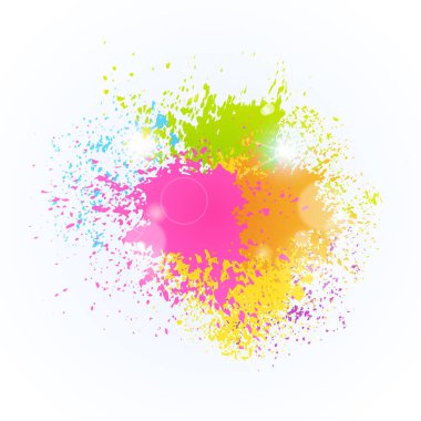 Splash boya renk Festival Holi mutlu Hindistan tatil geleneksel kutlama tebrik sepeti
