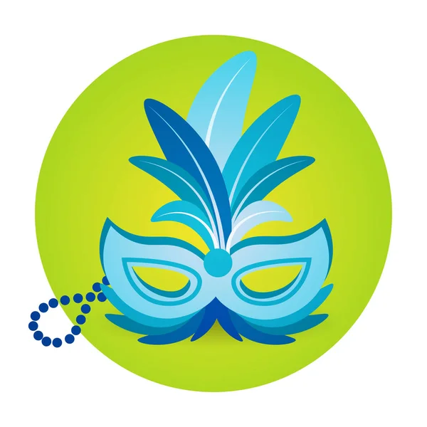 Kleurrijke masker pictogram Brazilië carnaval Rio Holiday Party feest — Stockvector