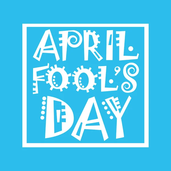 Eerste April Fool dag Happy Holiday wenskaart — Stockvector
