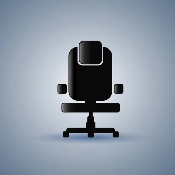 Meble biurowe krzesło sylwetka puste miejsce na białym tle — Wektor stockowy