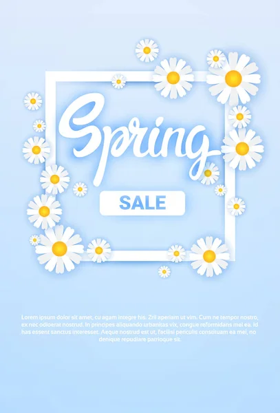 Venta de primavera Compras Oferta especial Banner de vacaciones — Vector de stock