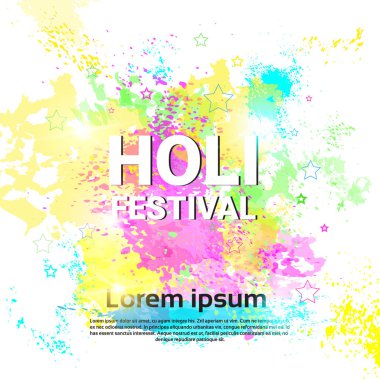 Mutlu Holi dini Hindistan tatil geleneksel kutlama tebrik kartı