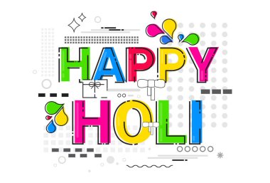Mutlu Holi dini Hindistan tatil geleneksel kutlama tebrik kartı