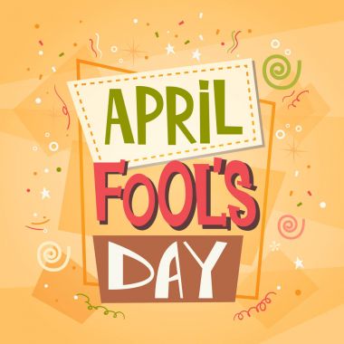 Aptal gün April tatil tebrik kartı afiş