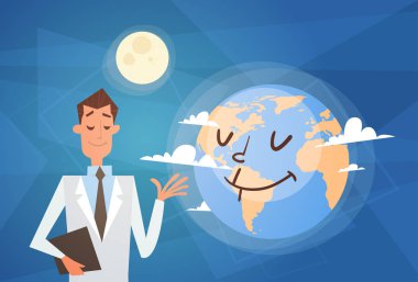 Tıbbi doktor dünya gezegenin sağlık Dünya günü genel tatil afiş