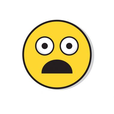 Sarı üzgün yüz şok negatif insanlar duygu simgesi