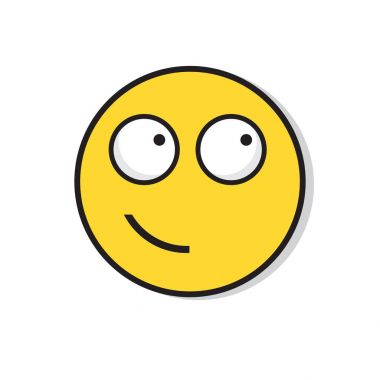 Sarı gülümseyen yüz olumlu insanlar duygu simgesi