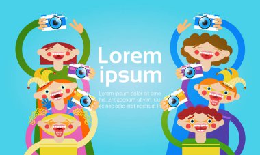 Çizgi film insanlar fotoğraf fotoğraf makinesi fotoğrafçılık Blogger Holding grubu