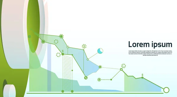 Analizę finansów wykres finansowych firmy wykres kopii przestrzeni — Wektor stockowy