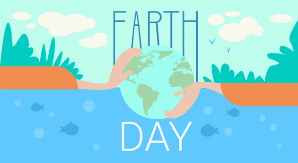 Всемирный день экологической защиты Земли - глобальная концепция Дня защиты окружающей среды — стоковый вектор
