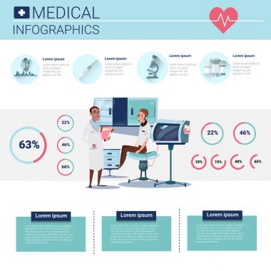Sağlık Tıp Infographics bilgi başlığı ile kopya alanı