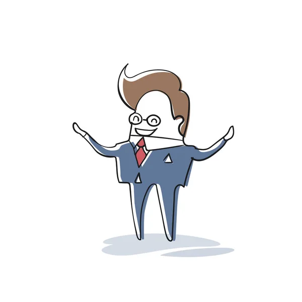 Üzleti ember emberi erőforrások, üzletember Cartoon Character teljes hossza — Stock Vector