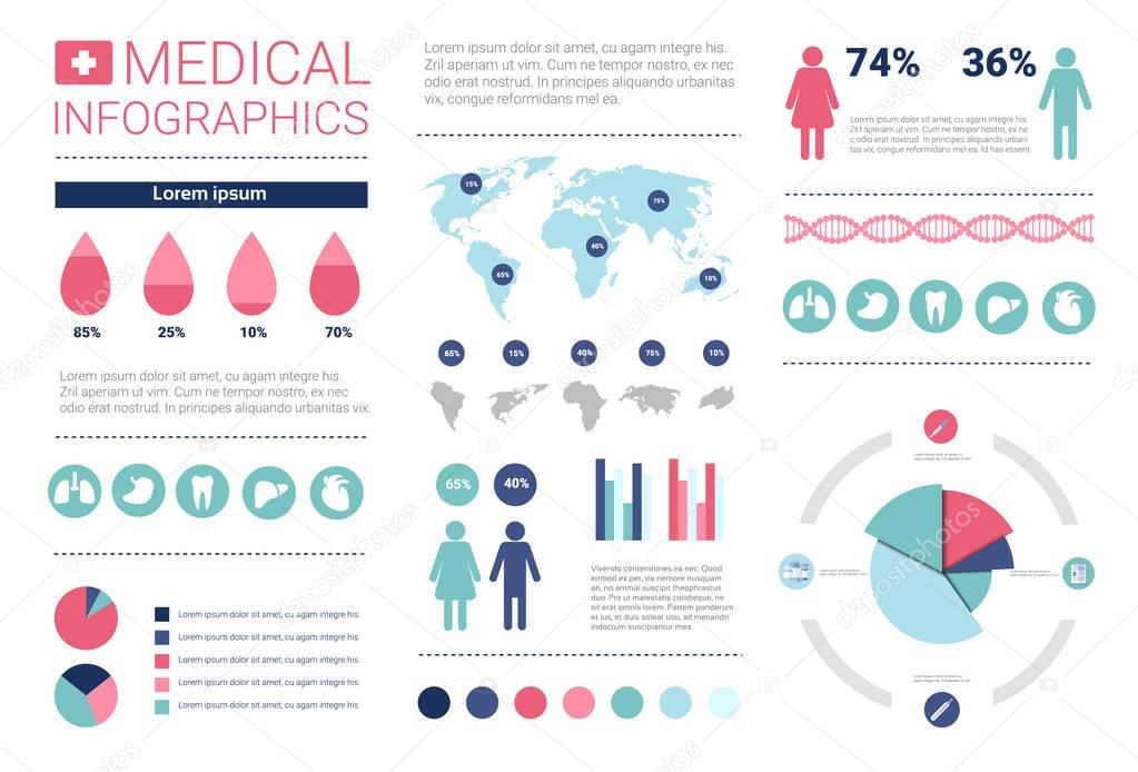 Health Medicine Infographics Information Banner With Copy Space