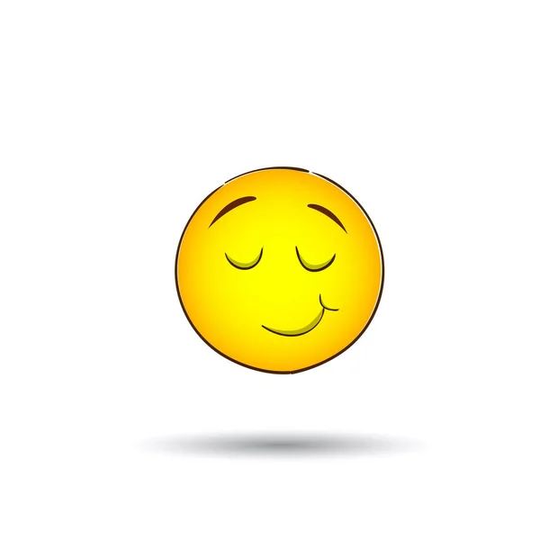 Žlutá usmívající se tvář pozitivních lidí emoce ikona — Stockový vektor