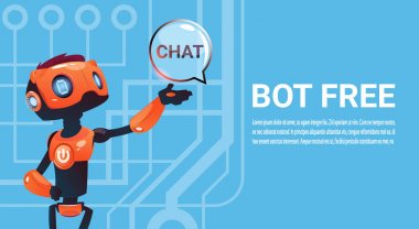 Bedava Chat Bot, Robot sanal yardım öğe Web sitesi veya mobil uygulamalar, yapay zeka kavramı