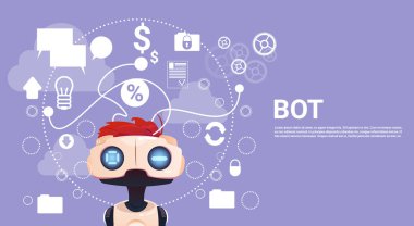 Bedava Chat Bot, Robot sanal yardım öğe Web sitesi veya mobil uygulamalar, yapay zeka kavramı
