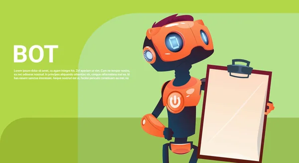 Chat Bot, Robot elemento di assistenza virtuale del sito web o applicazioni mobili, concetto di intelligenza artificiale — Vettoriale Stock