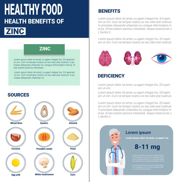 Productos de Infografía de Alimentos Saludables con Vitaminas y Minerales, Salud Nutrición Concepto de Estilo de Vida — Archivo Imágenes Vectoriales