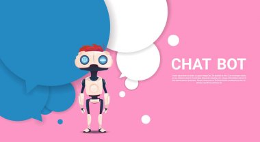 Sohbet Bot Robot sanal yardım Web sitesi veya mobil uygulamalar, yapay zeka kavramı