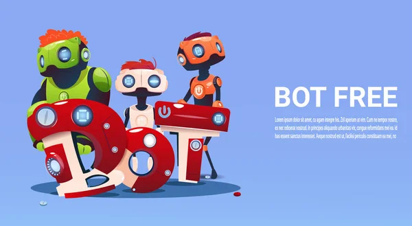 Chat Bot gratis Robot virtuele bijstand van Website of mobiele toepassingen, kunstmatige intelligentie Concept — Stockvector