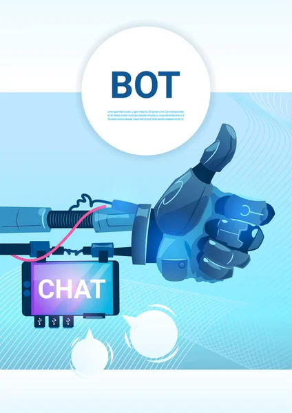 Chat Bot gratis Robot virtuella bistånd av webbplats eller mobila applikationer, artificiell intelligens-konceptet — Stock vektor