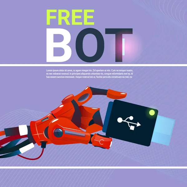 Chat Bot gratis Robot virtuele bijstand van Website of mobiele toepassingen, kunstmatige intelligentie Concept — Stockvector