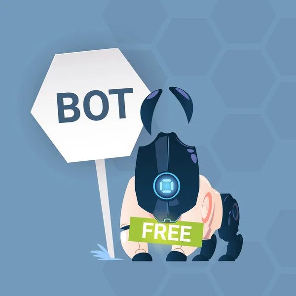 Chat Bot Free Robot Assistência Virtual de Website ou Aplicações Móveis, Conceito de Inteligência Artificial —  Vetores de Stock