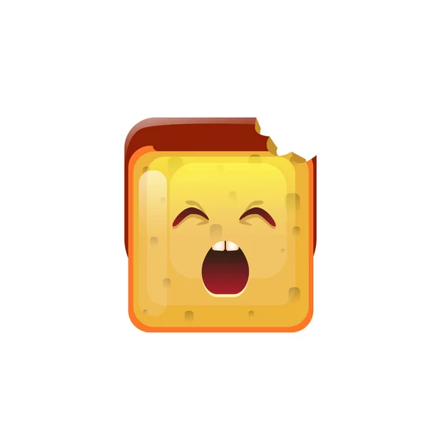 Emoticon sorridente rosto bocejo ícone —  Vetores de Stock