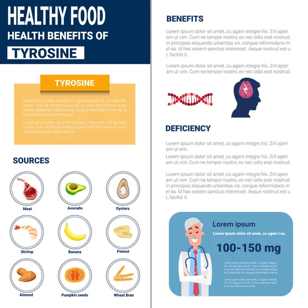 Productos de Infografía de Alimentos Saludables con Vitaminas y Fuentes Minerales, Concepto de Vida de Nutrición en Salud — Vector de stock