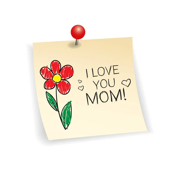 Happy Mother Day, Spring Holiday Greeting Card Banner — Stock Vector