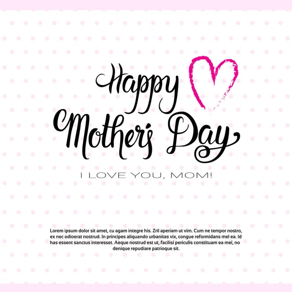 Happy Mother Day, Spring Holiday Greeting Card Banner