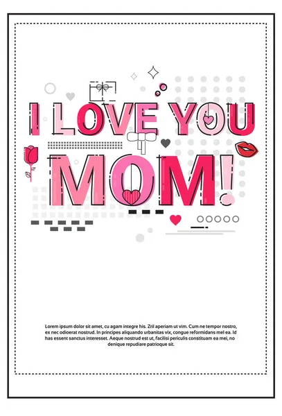 Happy Mother Day, Spring Holiday Greeting Card Banner — Stock Vector