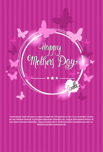 Happy Mother Day, voorjaar vakantie groeten kaart Banner — Stockvector