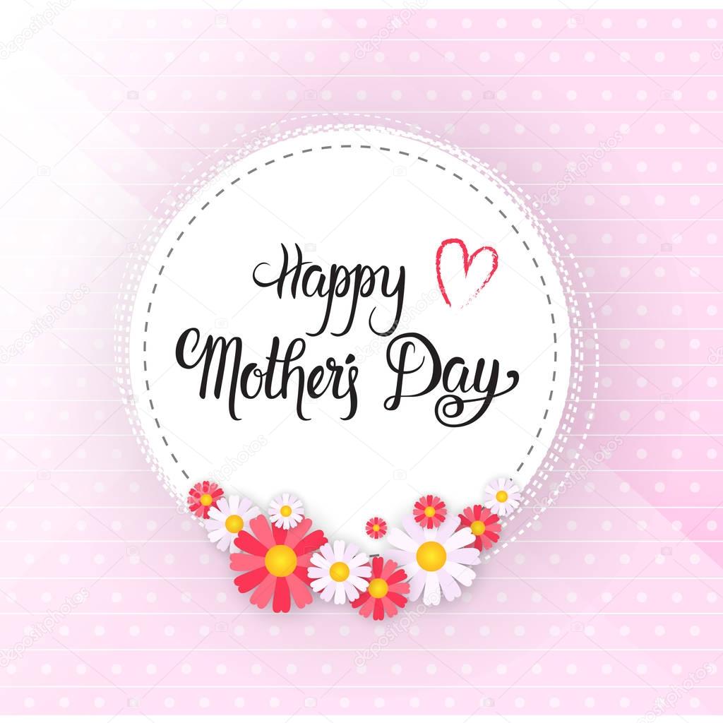 Happy Mother Day, Spring Holiday Greeting Card Banner