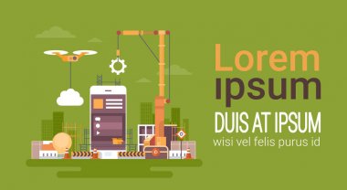 Mobil Uygulama Web geliştirme, hücre telefon uygulaması programlama kavramı akıllı