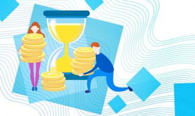 Başarılı iş adamları kum saati para para para birimi zengin iş adamları ile finans