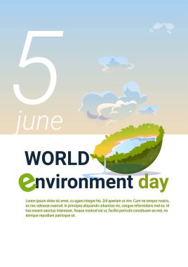 Dünya Çevre günü ekoloji koruma tatil tebrik kartı