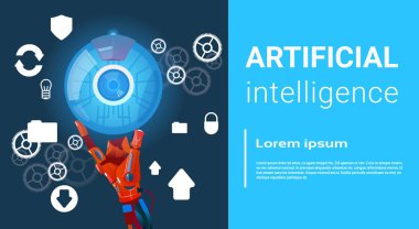 Yapay zeka Modern Robot beyin teknolojisi