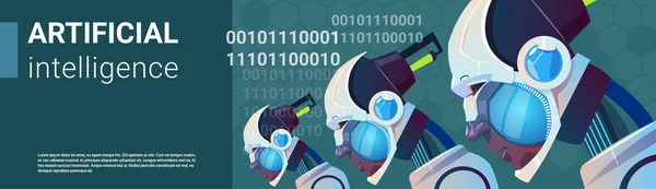 Штучний інтелект Сучасний робот мозку технології — стоковий вектор