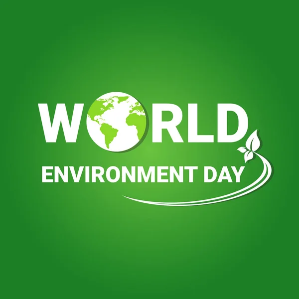 Globo da Terra Dia Mundial do Meio Ambiente Proteção Ecológica Feriado cartão saudação — Vetor de Stock