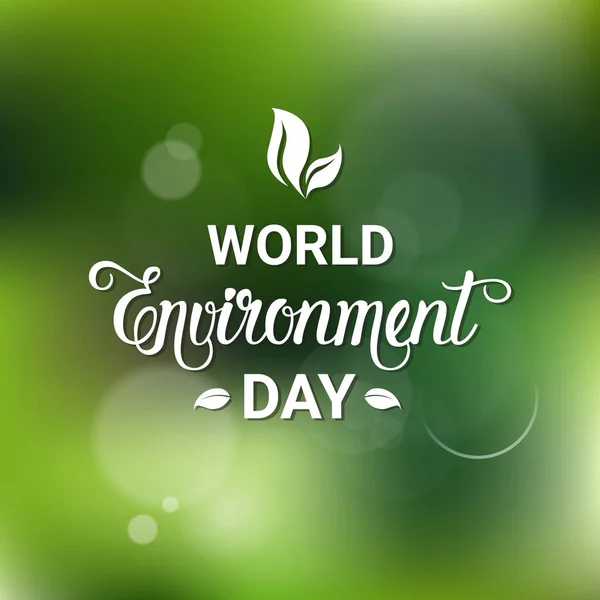 Γη παγκόσμιο περιβάλλον ημέρα οικολογία προστασίας διακοπών ευχετήρια κάρτα — Διανυσματικό Αρχείο