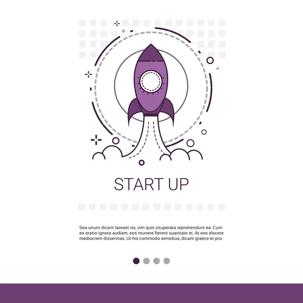 Inicie el desarrollo de nuevas ideas Space Ship Business Icon — Vector de stock