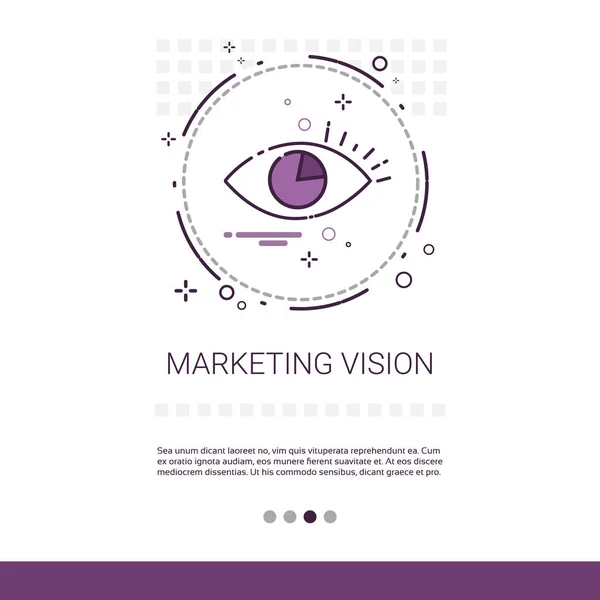 Visión de Marketing Idea de Negocios Banner con Copia de Espacio — Vector de stock