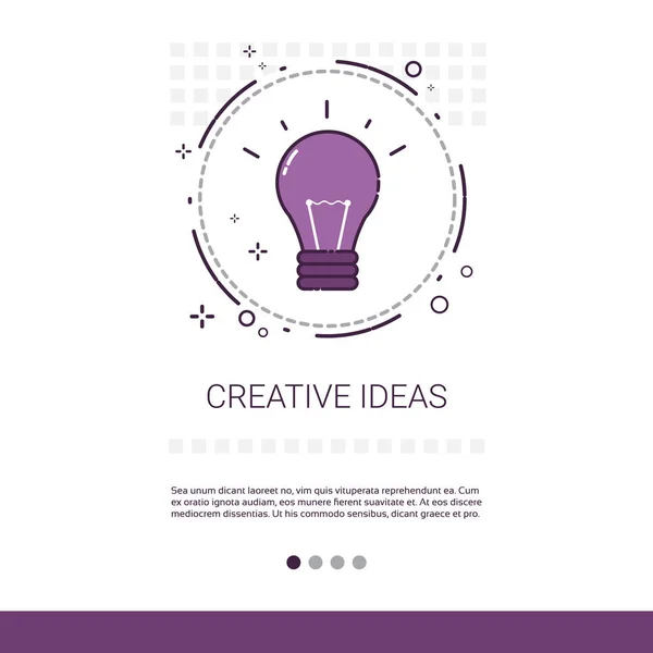 Neue kreative Idee Innovation Banner mit Kopierraum — Stockvektor