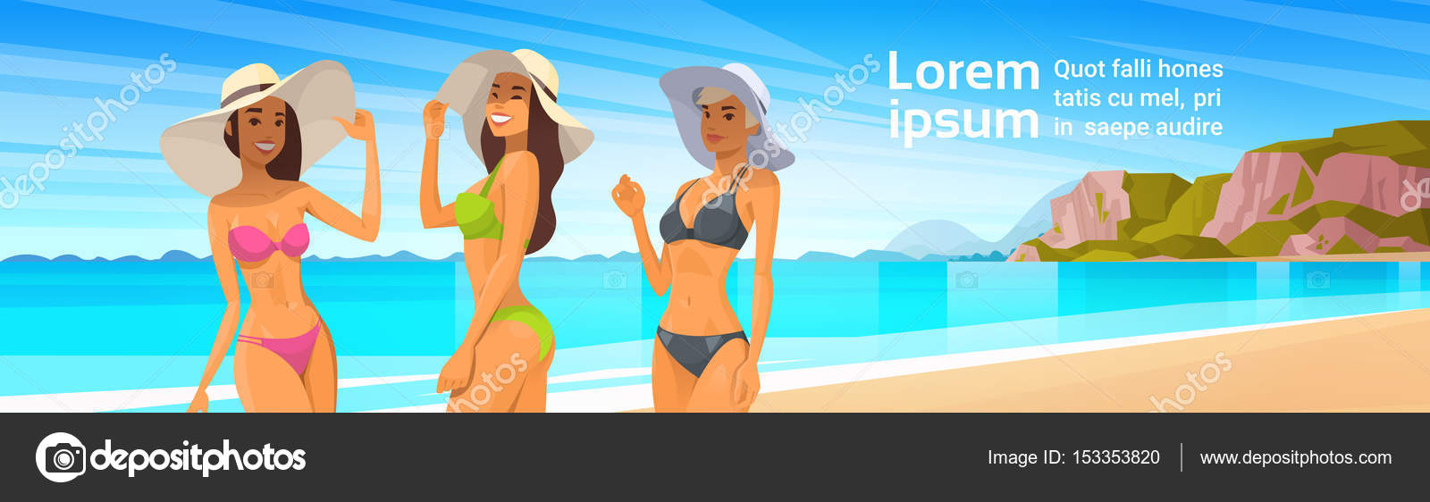 Three women in bikini swimwear what Very Three women in bikini swimwear what