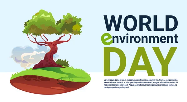 Día Mundial del Medio Ambiente Protección Ecológica Tarjeta de felicitación de vacaciones — Vector de stock