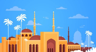 Müslüman Cityscape Nabawi cami bina din