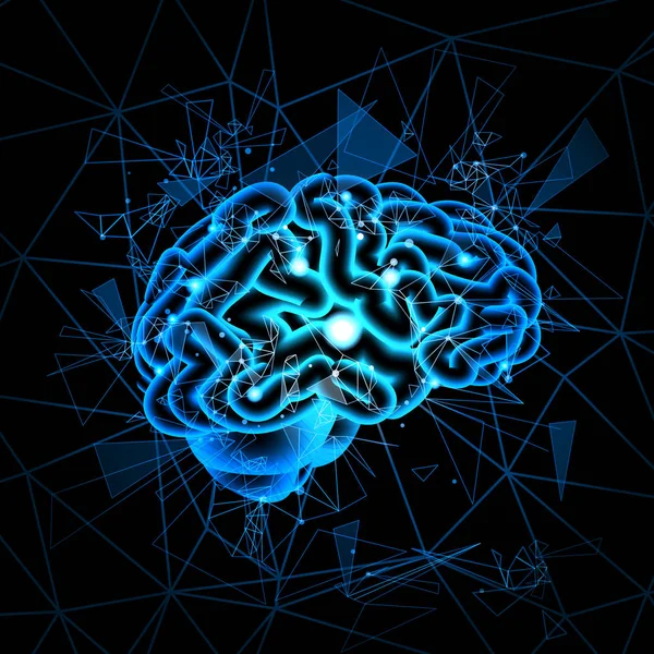 Δραστηριότητα του εγκεφάλου νευρώνων, ιατρικής σκέψης νοημοσύνης έννοια Banner — Διανυσματικό Αρχείο
