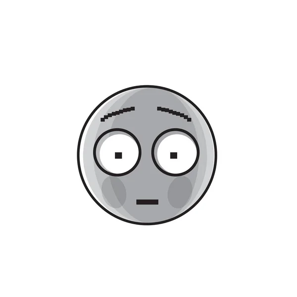 Sad Cartoon Face Shocked Negative People Emotion Icon — Stock Vector